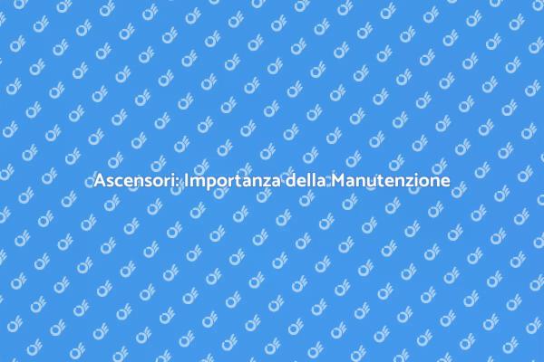 Manutenzione Essenziale per Ascensori Pubblici