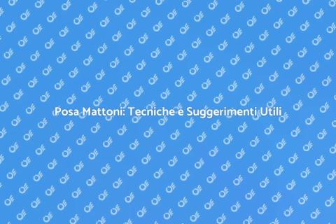 Posare Mattoni: Guida all'Arte Edile
