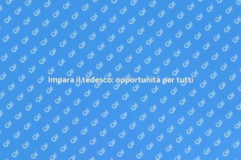 Lezioni di tedesco per ogni esigenza