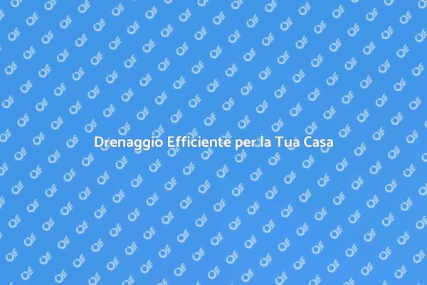 Manutenzione del Drenaggio: Fondamentale