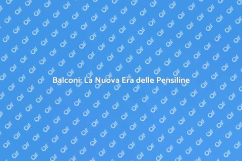 Pensilina Moderna per Balconi: Eleganza
