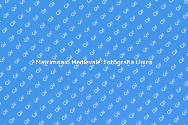 Cattura il Tuo Matrimonio Medievale