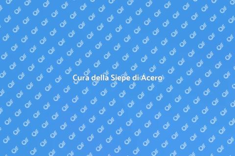 Mantenere una Siepe di Acero