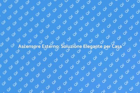 Ascensore da Esterno: Eleganza e Funzionalità