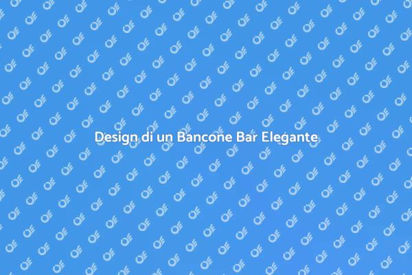 Trasforma il Tuo Spazio con un Bancone Bar