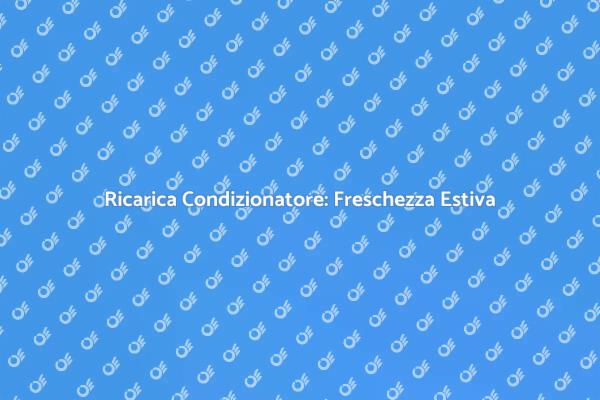 Ricarica il Tuo Condizionatore per Estate Fresca