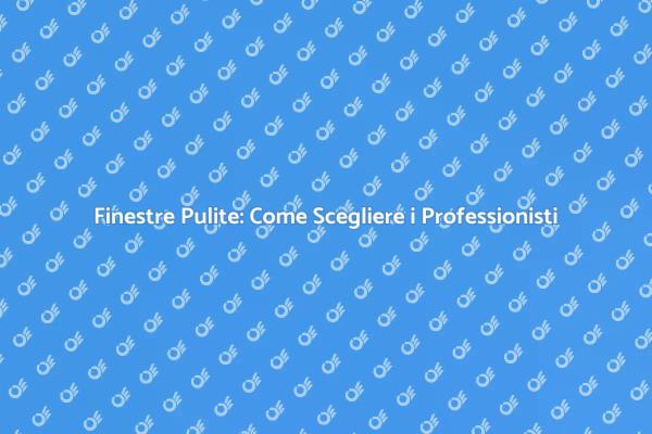 Come Assumere Esperti per Finestre Pulite