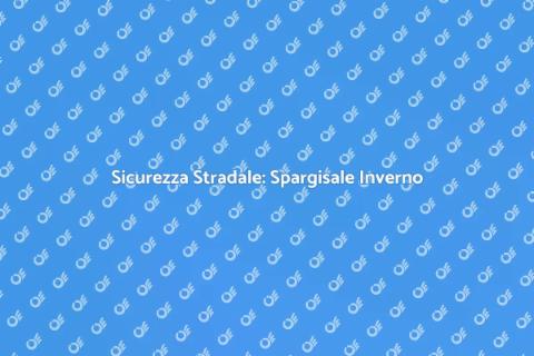 Spargisale: Controllo Ghiaccio Strade