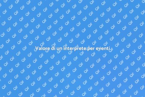 Interprete per eventi internazionali