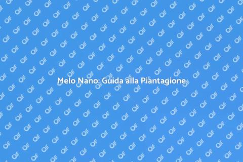 Piantare un Melo Nano in Giardino