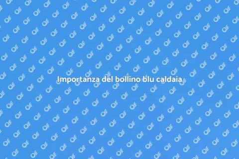 Scheda tecnica bollino blu caldaia