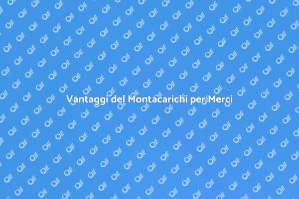 Montacarichi: Soluzione per Trasporto Merci