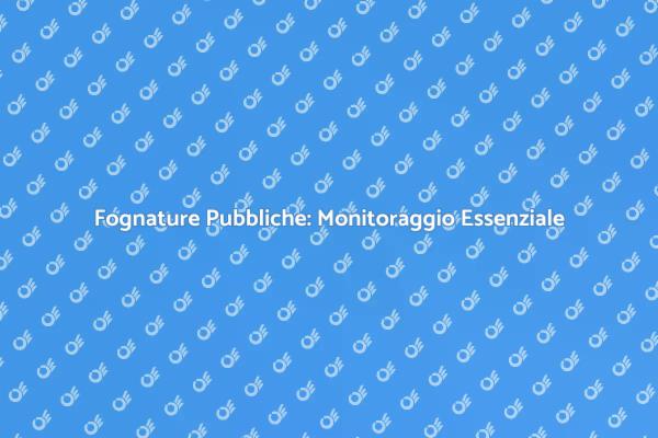 Monitoraggio Fognature: Responsabilità Civica