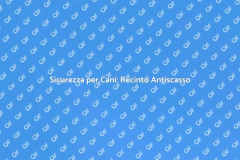 Recinto per Cani: Sicurezza Antiscasso