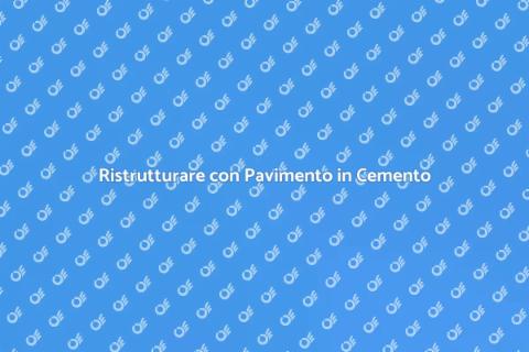 Pavimento in Cemento Levigato