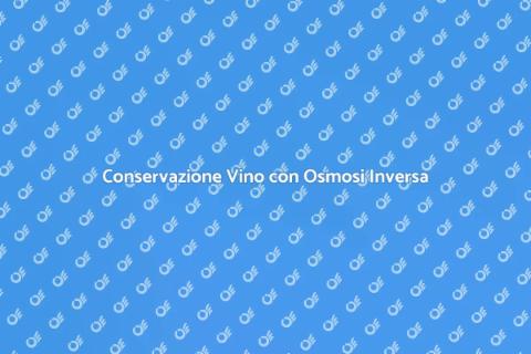 Impianto Osmosi Inversa Vino