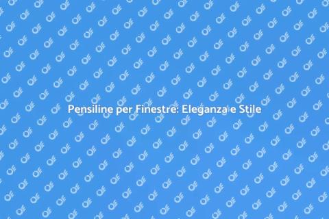 Pensilina Elegante per Finestre