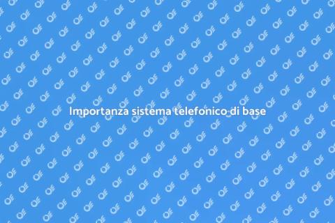 Installazione sistema telefonico base