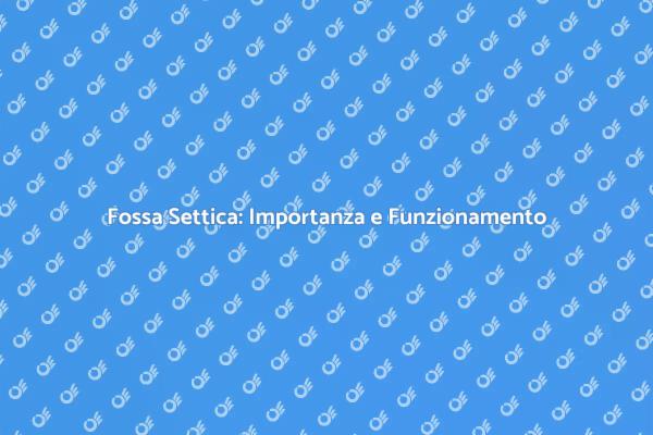 Fossa Settica: Essenziale per Ogni Casa