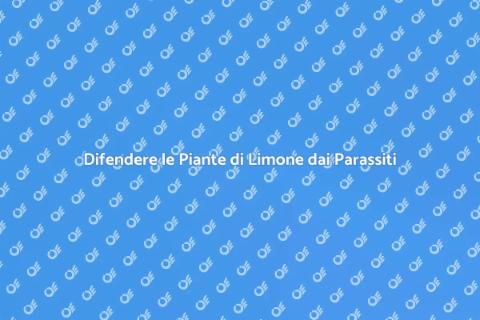 Prevenire i Parassiti sulle Piante di Limone