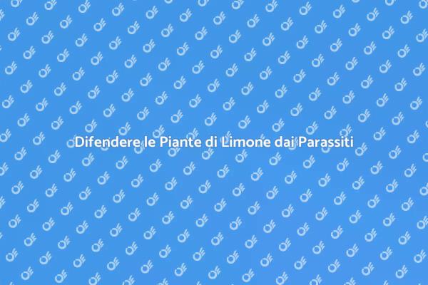 Protezione Efficace per Piante di Limone