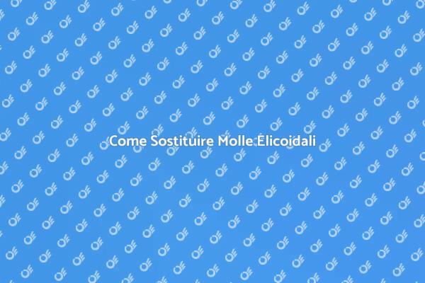 Sostituisci le Molle Elicoidali in Sicurezza