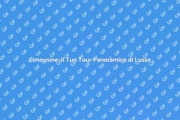 Limousine per un Tour Indimenticabile