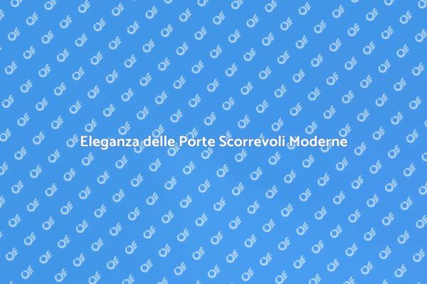 Ristruttura con Porte Scorrevoli Eleganti