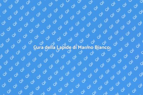 Manutenzione Lapide di Marmo Bianco