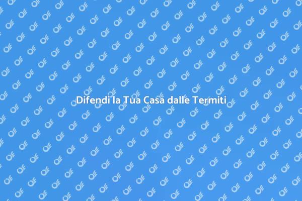 Termiti: Proteggi la Tua Casa Oggi
