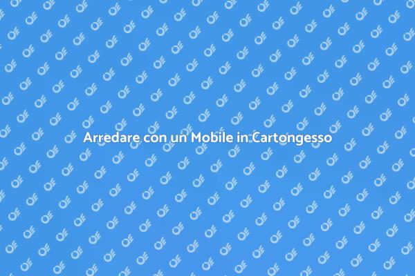 Mobile in Cartongesso: Design e Funzionalità