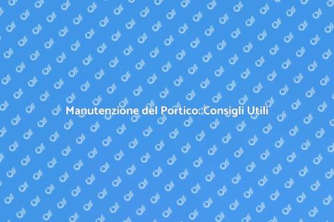 Pulire il Portico: Guida Pratica