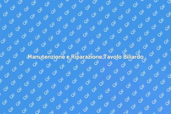 Ripristina il tuo Tavolo da Biliardo