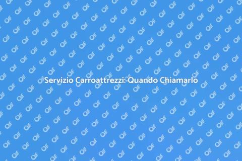 Carroattrezzi per Veicoli Immobilizzati