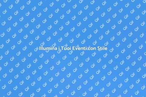 Noleggio Luci per Eventi di Successo