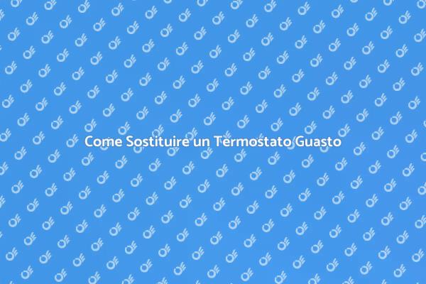 Sostituzione Facile di un Termostato