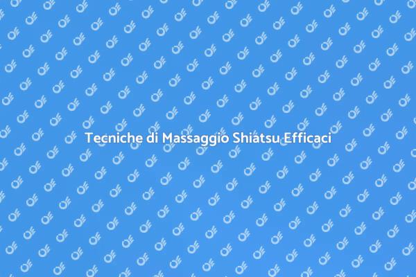 Esegui Massaggi Shiatsu per Rilassarti