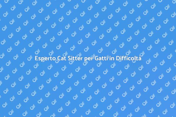 Cat Sitter Specializzato in Gatti Malati