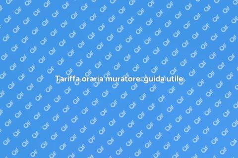 Ingaggiare un muratore a tariffa oraria