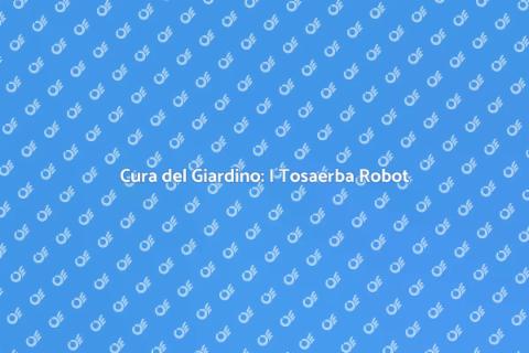 Tosaerba Robot: Il Futuro del Giardino