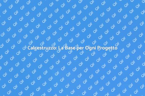 Getto di Calcestruzzo: Soluzione Edile