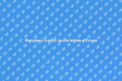 Gestione legale recupero crediti