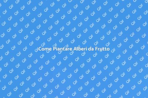 Piantare Alberi da Frutto in Orto