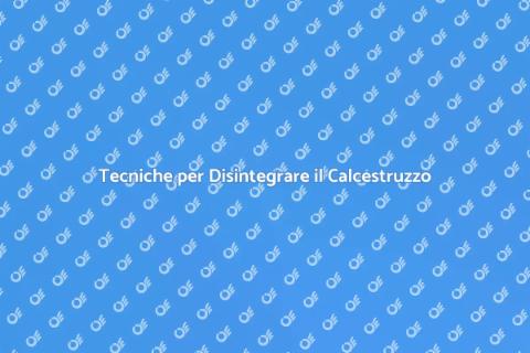 Disintegrare il Calcestruzzo in Ristrutturazione