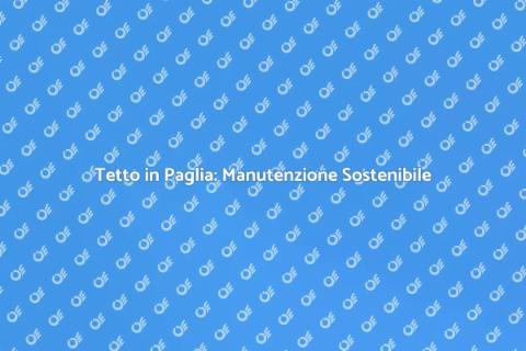 Manutenzione Tetto in Paglia Naturale