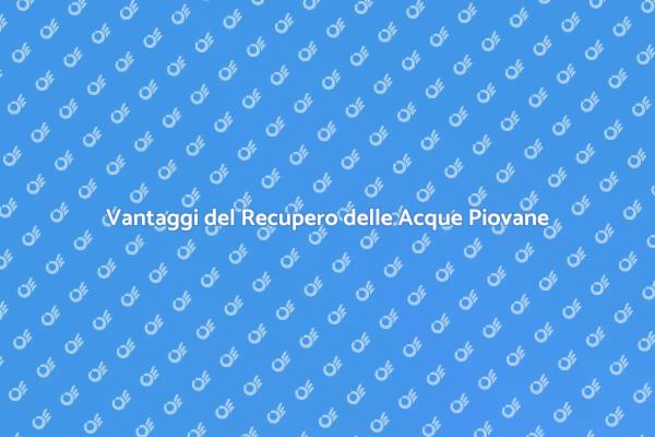 Installazione Sostenibile di Acque Piovane