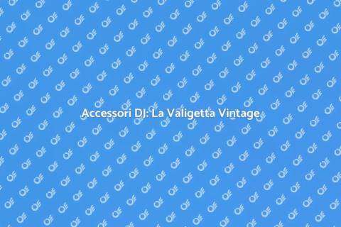 Valigetta Vintage per DJ: Stile Unico