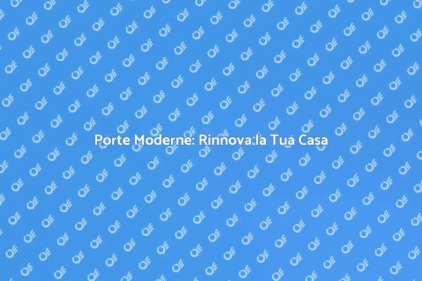 Rivoluzione delle Porte in Alluminio