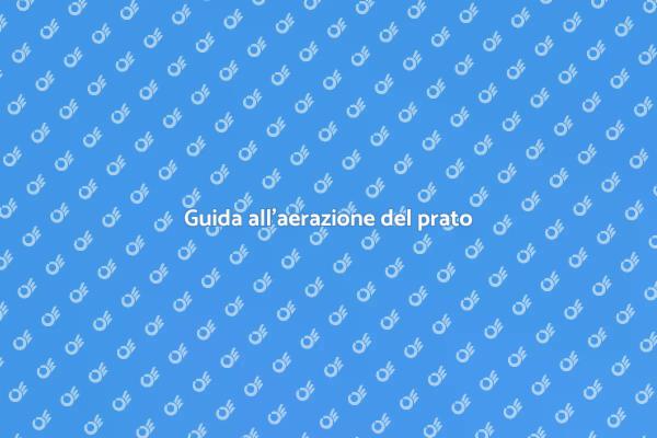 Aerazione del prato: fai da te!