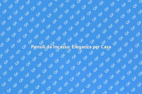 Pensili da Incasso: Stile e Funzionalità